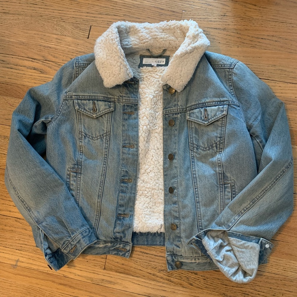 Loft jean jacket lined